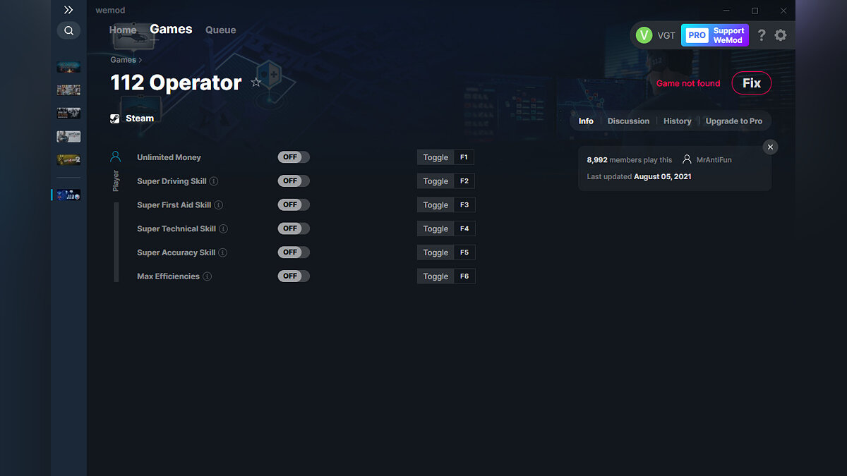 112 Operator — Trainer (+6) from 08/05/2021 [WeMod]