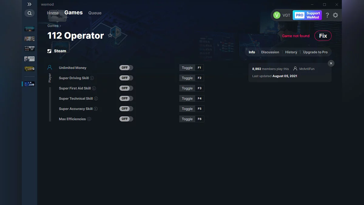 112 Operator — Trainer (+6) from 08/05/2021 [WeMod]