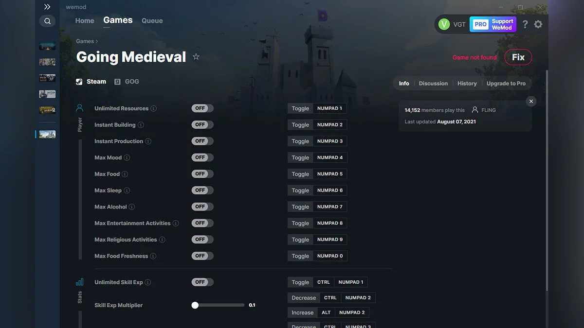 Going Medieval — Formateur (+13) du 07/08/2021 [WeMod]