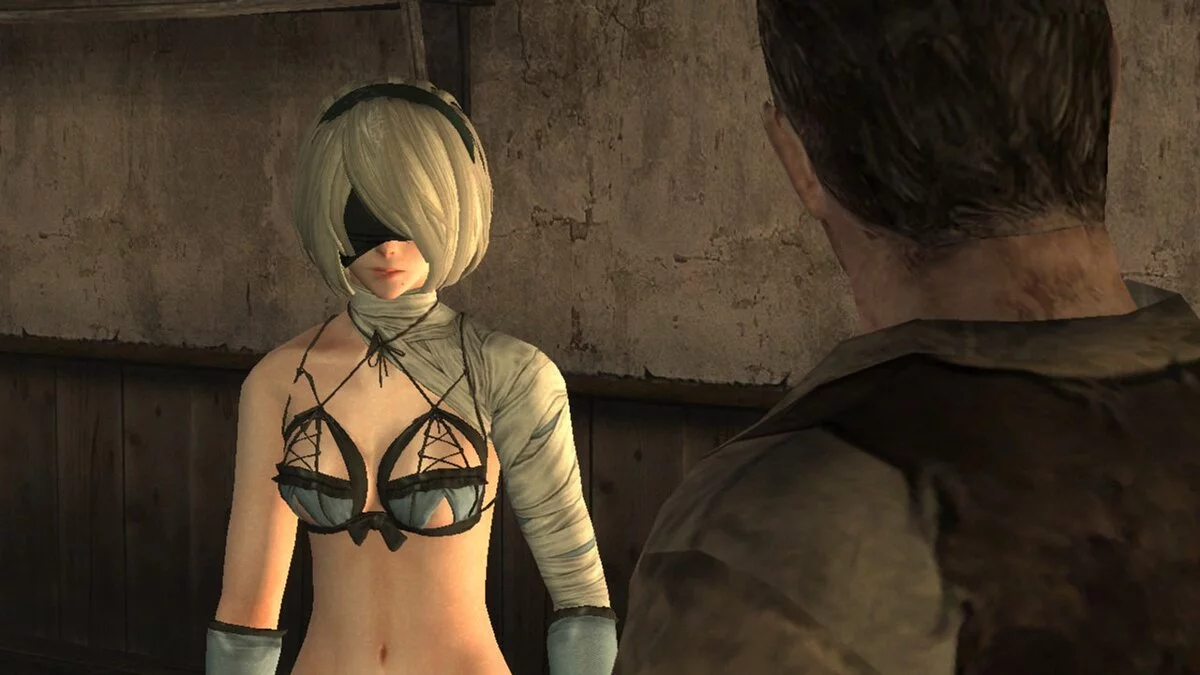 Resident Evil 4 (2005) — 2B in underwear instead of Leon