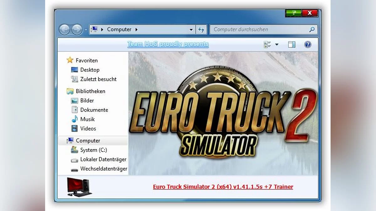 Euro Truck Simulator 2 — Trainer (+7) [1.41.1.5s]