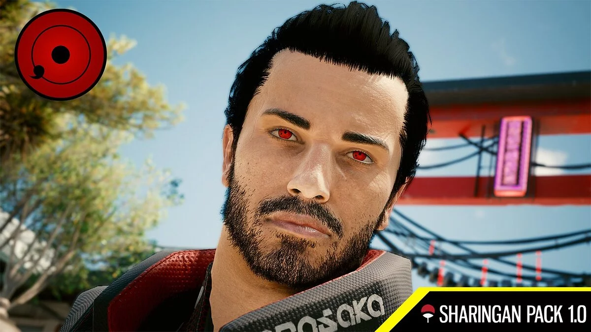 Cyberpunk 2077 — Набор глаз Наруто Шаринган