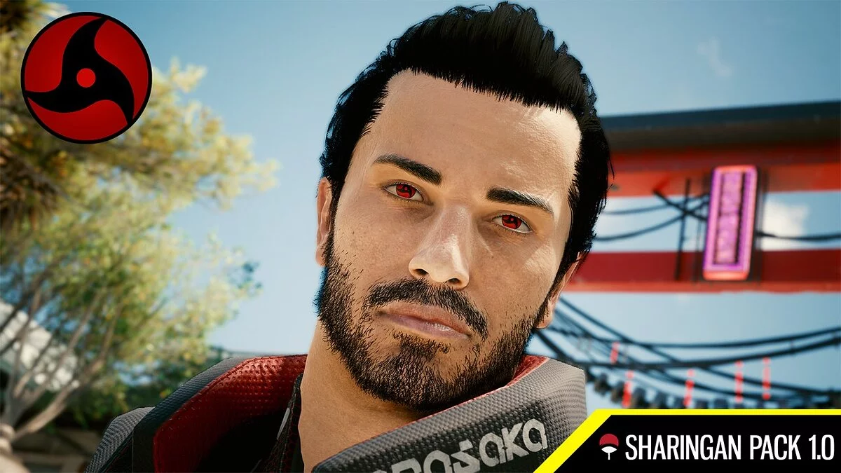 Cyberpunk 2077 — Набор глаз Наруто Шаринган