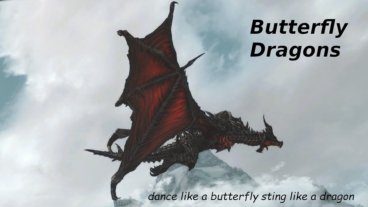 Elder Scrolls 5: Skyrim Special Edition — Butterfly dragons