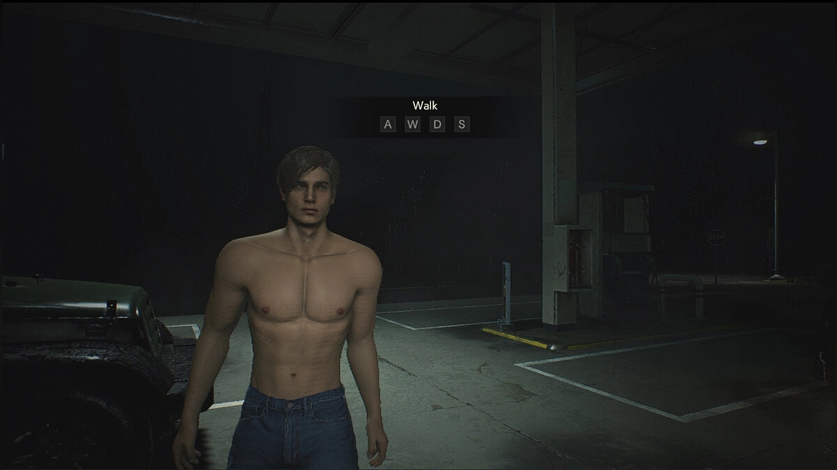 Resident Evil 2 — Leon shirtless