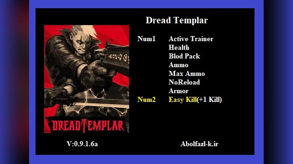 Dread Templar — Trainer (+17) [0.9.1.6a]