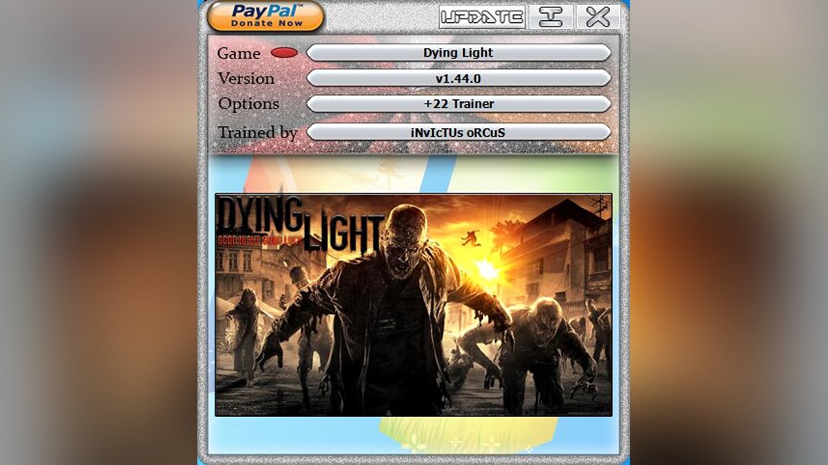 Dying Light — Trainer (+9/+10/+11/+12/+13/+20/+22) [1.21 - 1.44.0]