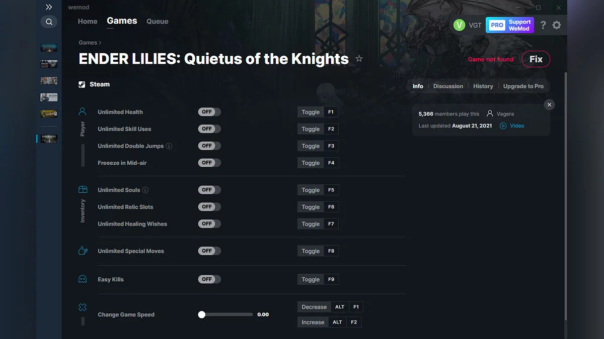 Ender Lilies: Quietus of the Knights — Entrenador (+10) del 21/08/2021 [WeMod]