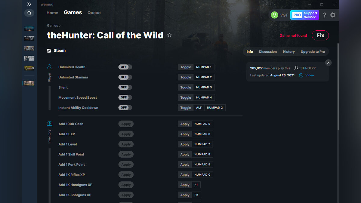 theHunter: Call of the Wild — Trainer (+26) from 08/23/2021 [WeMod]