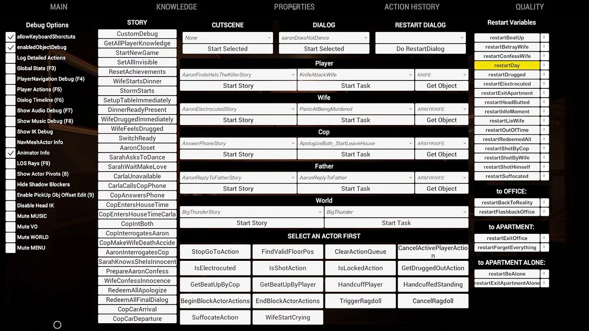 Twelve Minutes — Tableau pour l'activation du moteur de triche/du menu de débogage [UPD : 22/08/2021]