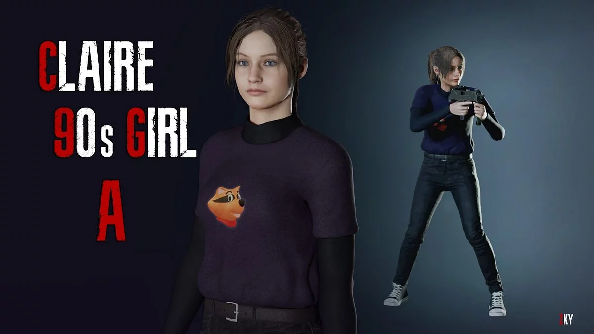 Resident Evil 2 — Claire in 90s clothes