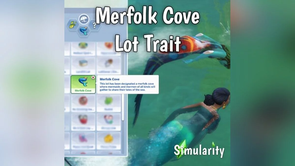 The Sims 4 — The site feature is Mermaid Bay