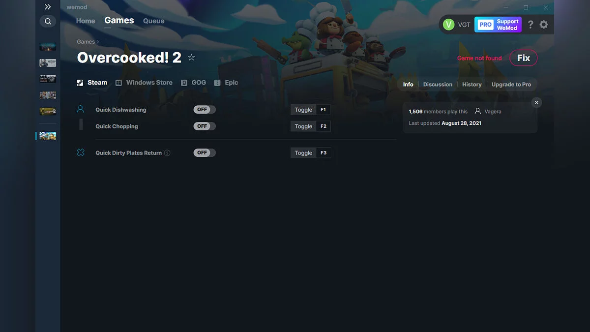 Overcooked 2 — Trainer (+3) from 08/28/2021 [WeMod]