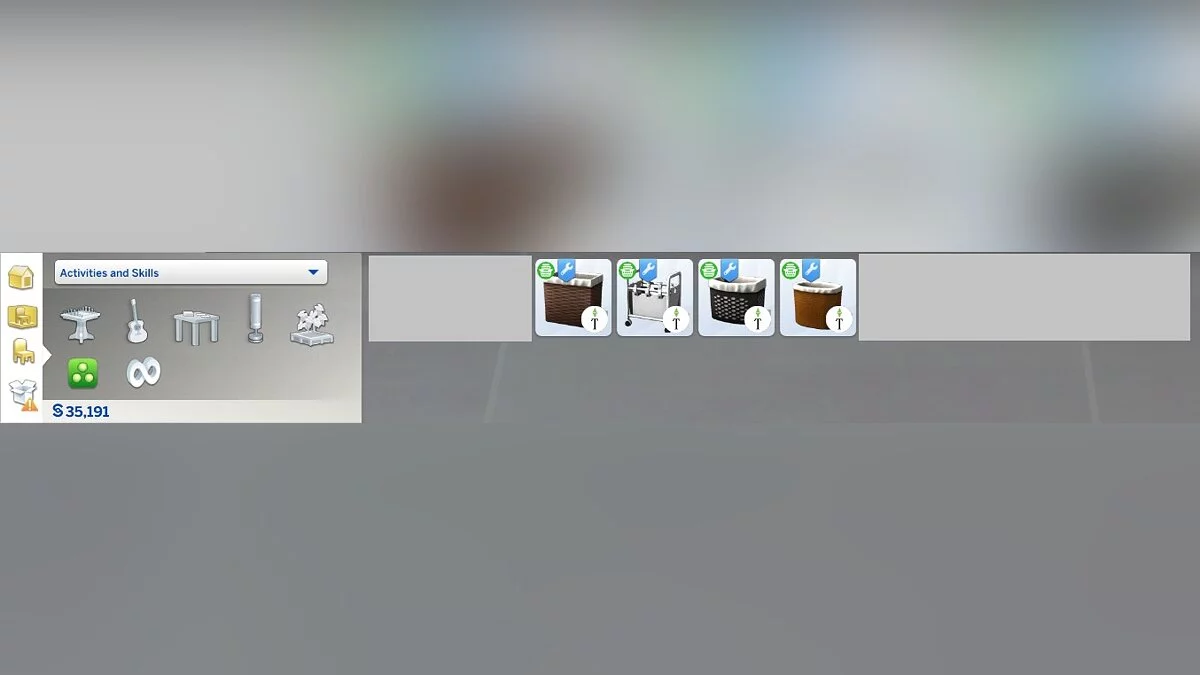 The Sims 4 — Кошики для білизни під столом