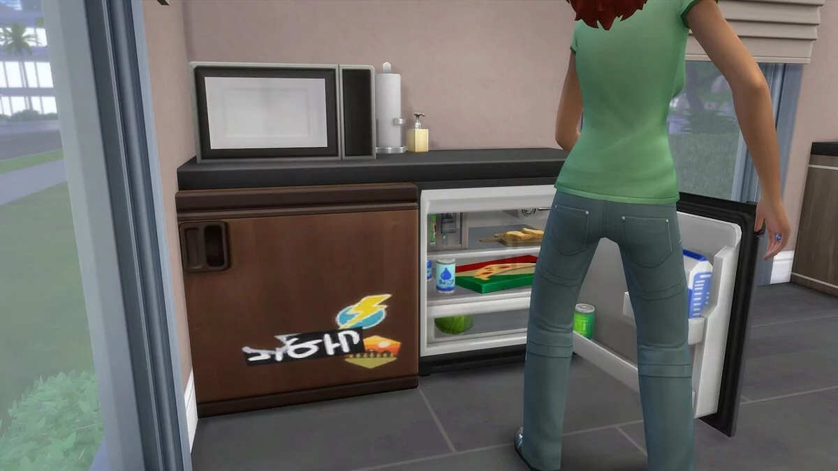 The Sims 4 — Mini-nevera bajo el mostrador