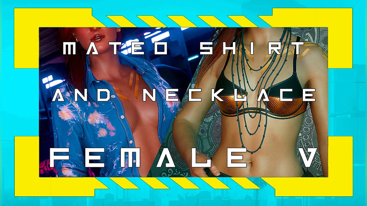 Cyberpunk 2077 — Camisa y collar Mateo para mujer