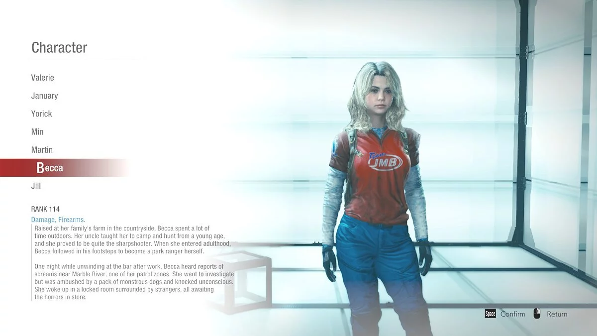 Resident Evil: Resistance — Бекка в одязі з гри World War Z