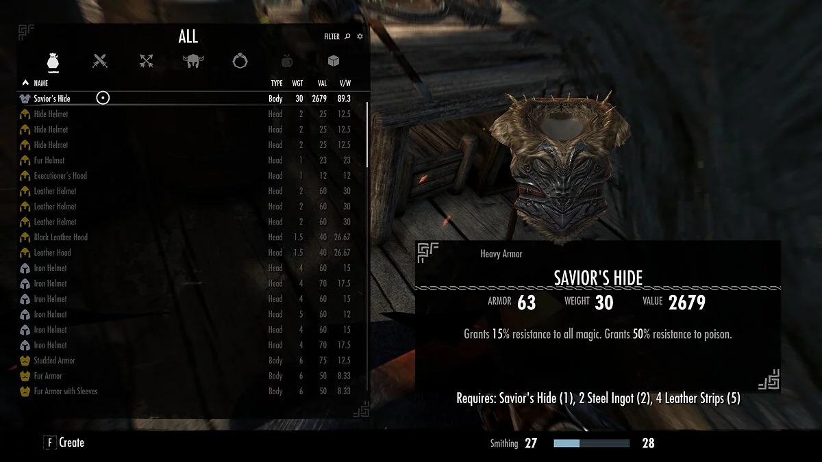 Elder Scrolls 5: Skyrim Special Edition — Heavy or light variants of unique armor