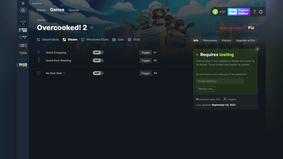 Overcooked 2 — Trainer (+3) from 09/04/2021 [WeMod]