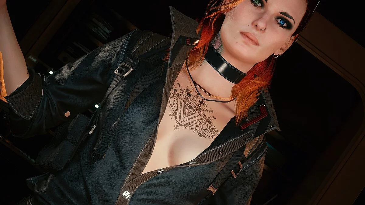 Cyberpunk 2077 — Сорочка Кессіді з наклейкою та пістолетом