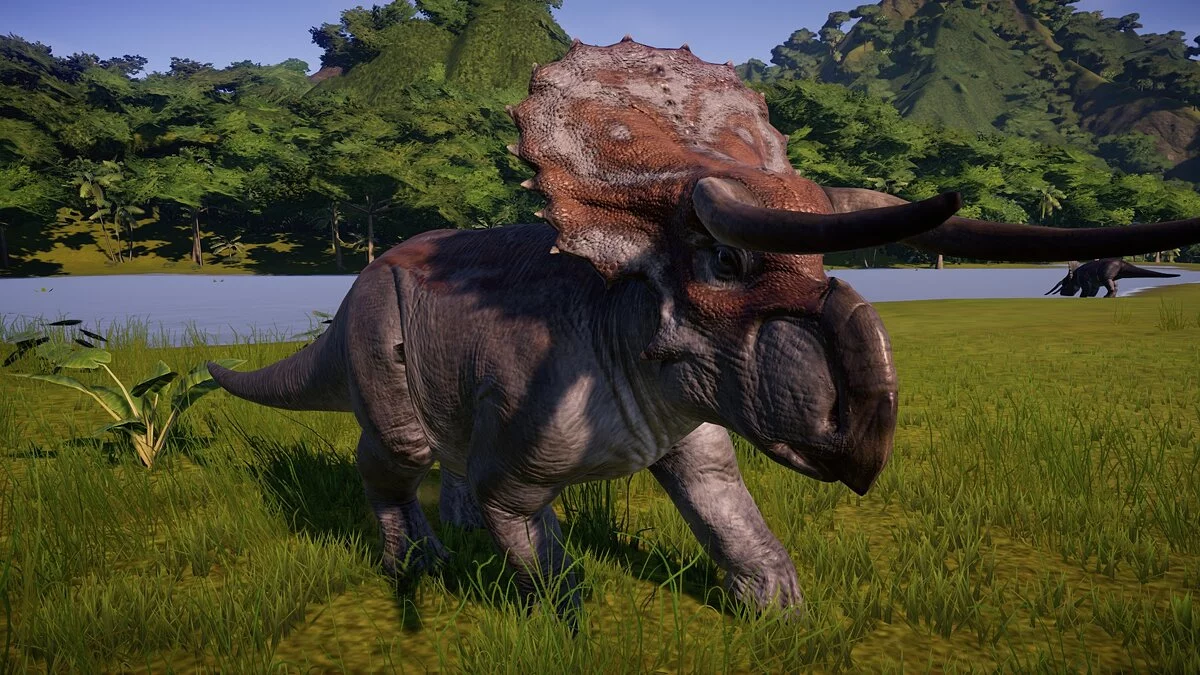 Jurassic World Evolution — Насутоцератопс (новое косметическое средство)