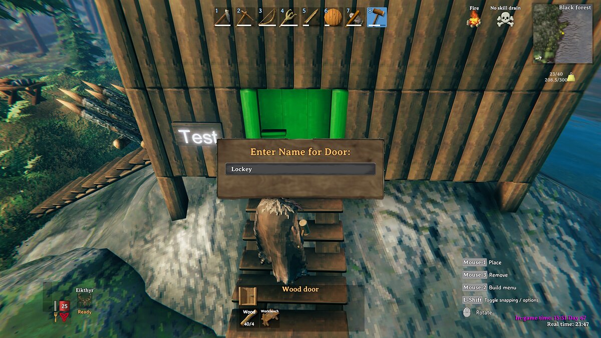 Valheim — Lockable doors