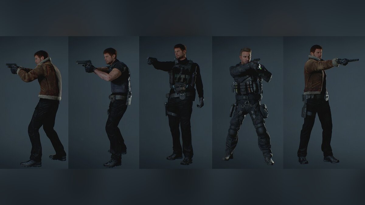 Resident Evil 2 — Chris Redfield with Leon's outfit