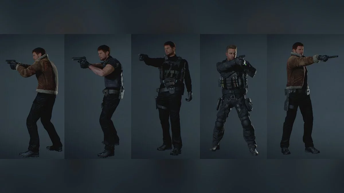 Resident Evil 2 — Chris Redfield con el traje de Leon