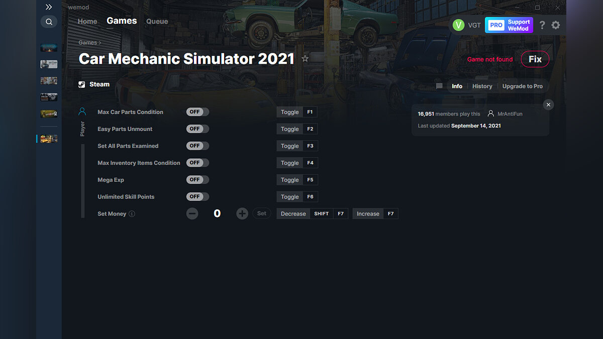 Car Mechanic Simulator 2021 — Trainer (+7) from 09/14/2021 [WeMod]