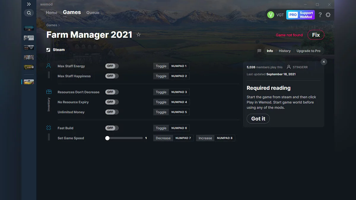 Farm Manager 2021 — Trainer (+7) from 09/16/2021 [WeMod]