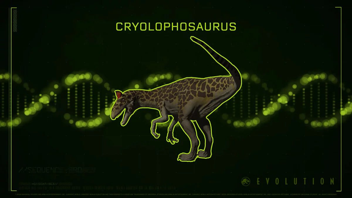 Jurassic World Evolution — New species of cryolophosaurs