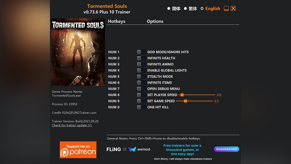 Tormented Souls — Trainer (+10) [0.73.6]