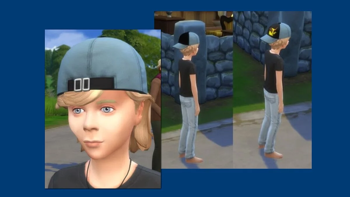 The Sims 4 — Gorra infantil con visera trasera.