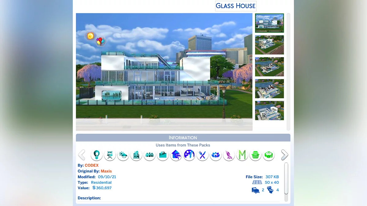 The Sims 4 — Glass House