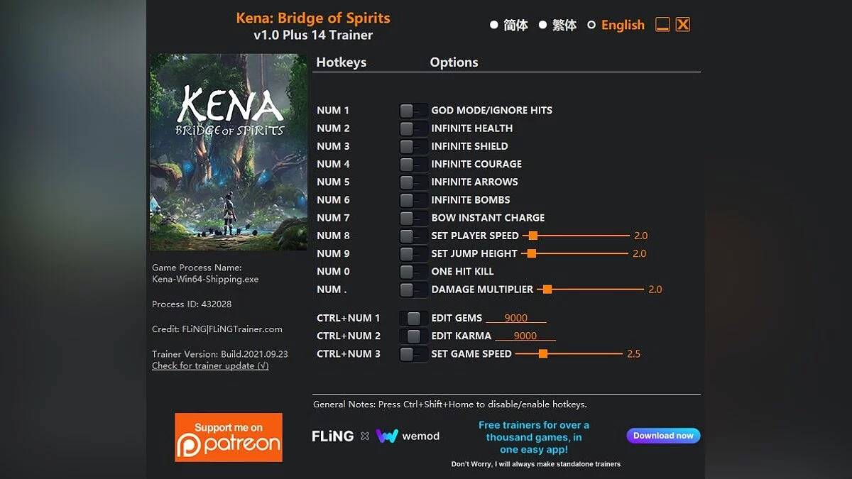 Kena: Bridge of Spirits — Trainer (+14) [1.0]