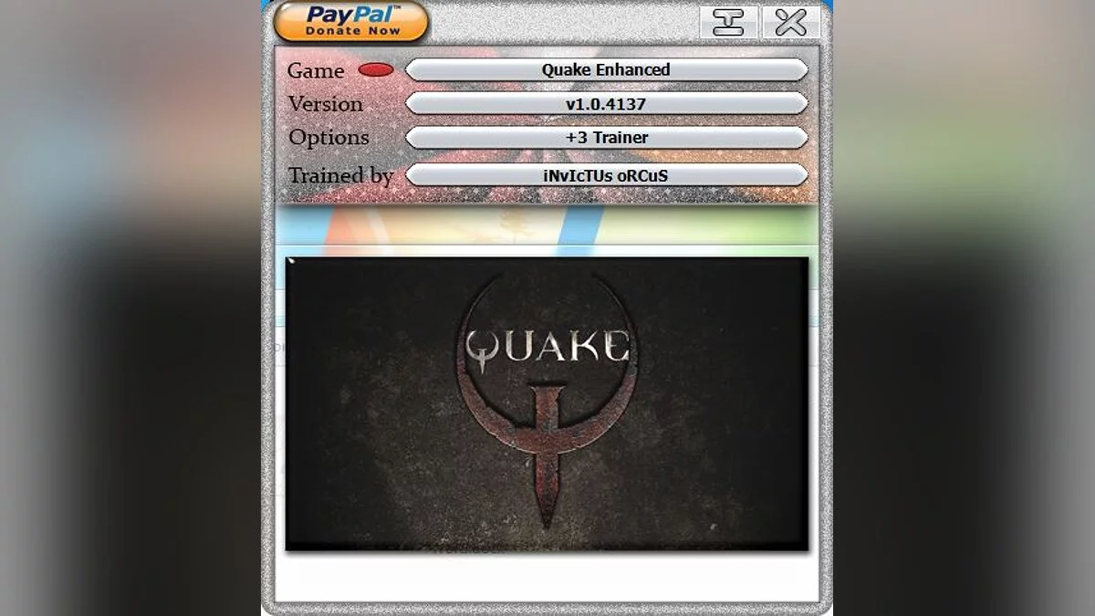 Quake — Trainer (+3) [1.0.4126 - 1.0.4137] [Enhanced]