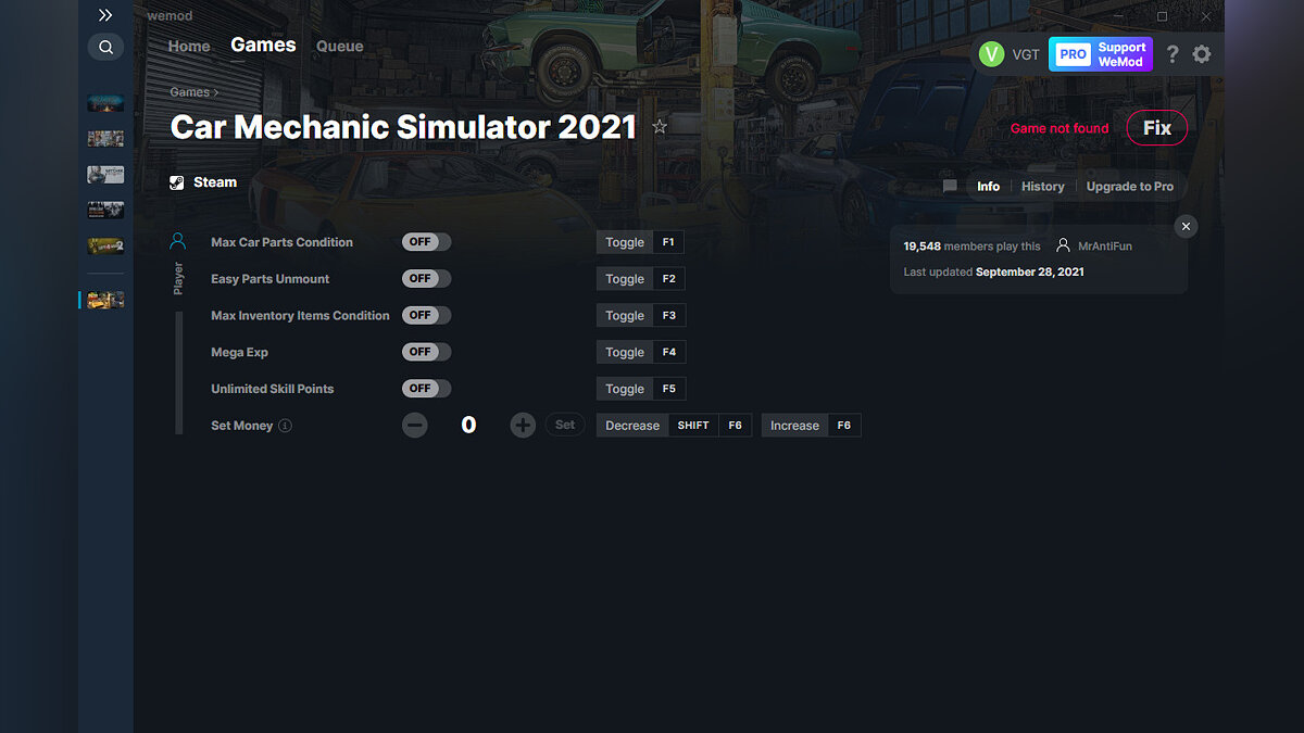 Car Mechanic Simulator 2021 — Trainer (+6) from 09/28/2021 [WeMod]