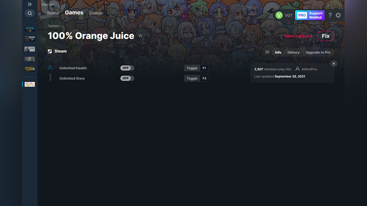 100% Orange Juice — Trainer (+2) from 09.29.2021 [WeMod]