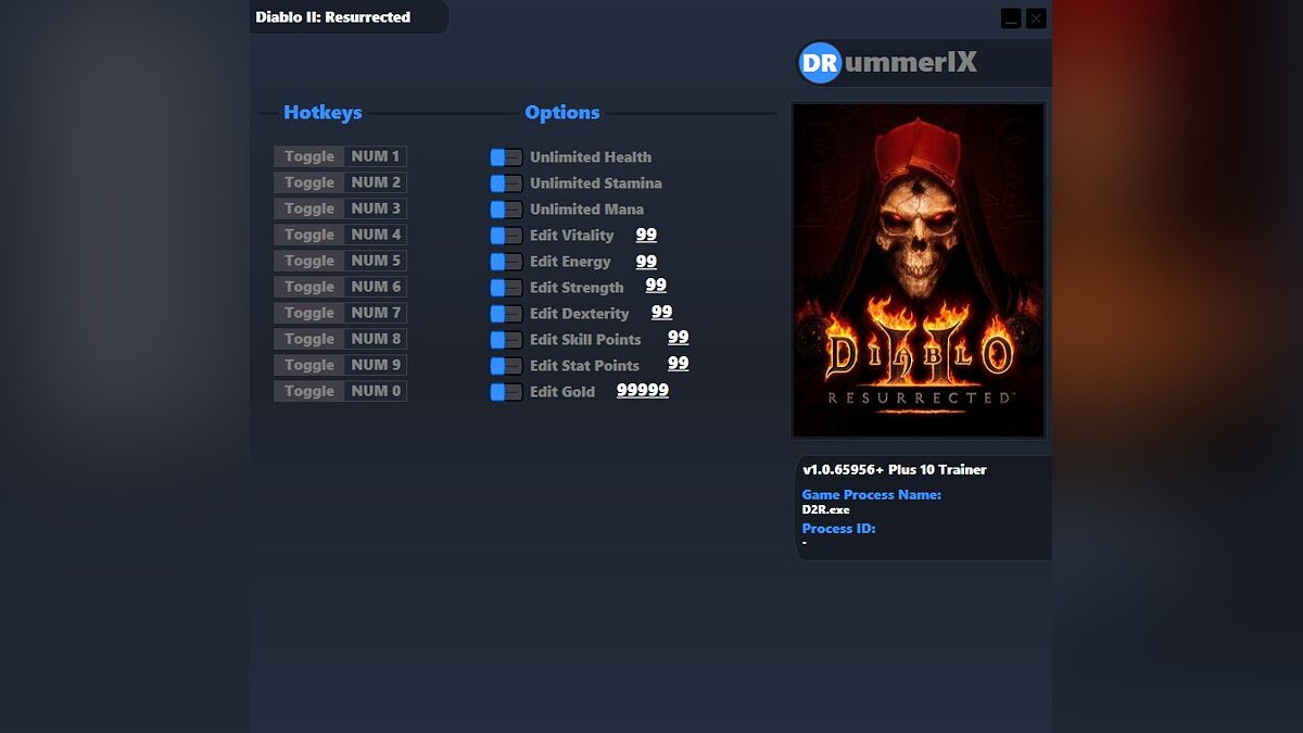 Diablo 2: Resurrected — Trainer (+10) [Game Version: v1.0.65956+]