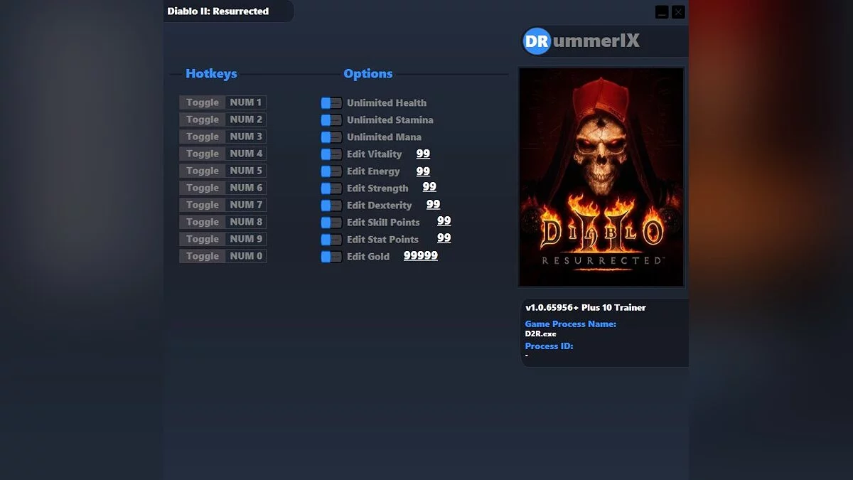 Diablo 2: Resurrected — Entrenador (+10) [Versión del juego: v1.0.65956+]