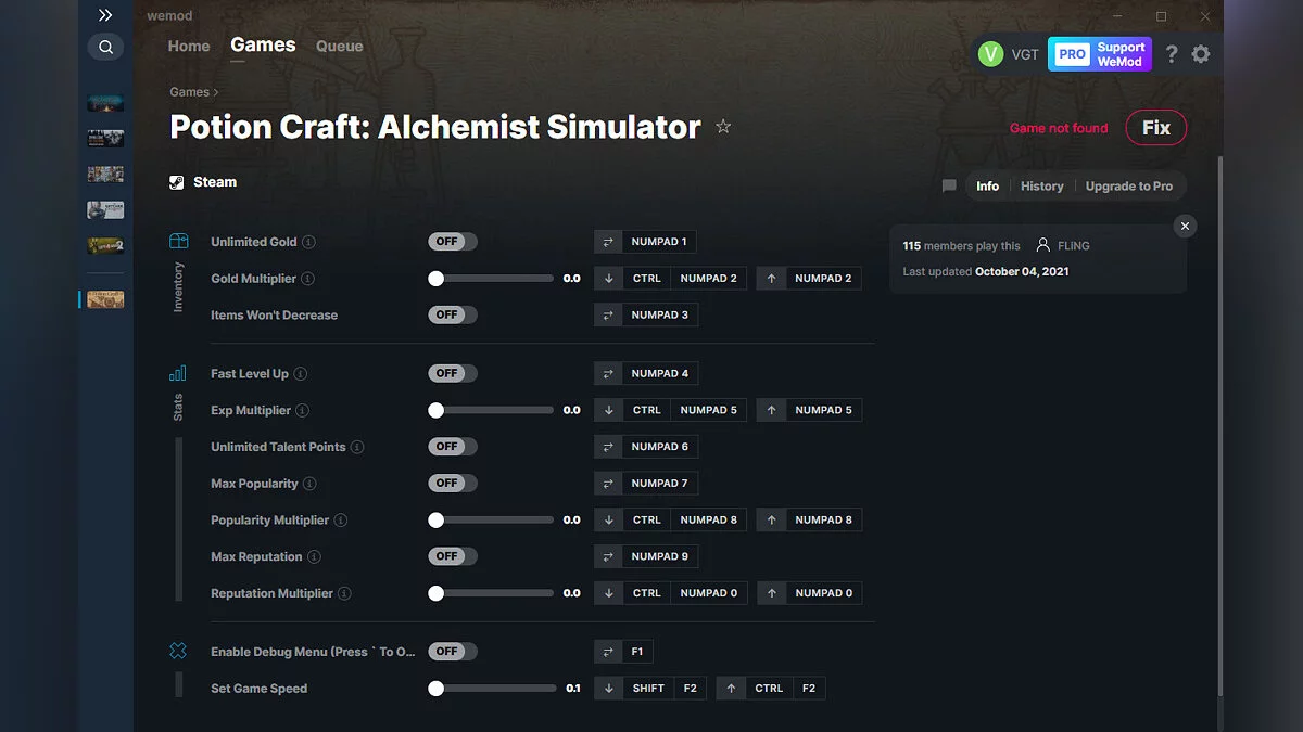 Potion Craft: Alchemist Simulator — Entrenador (+12) del 04/10/2021 [WeMod]