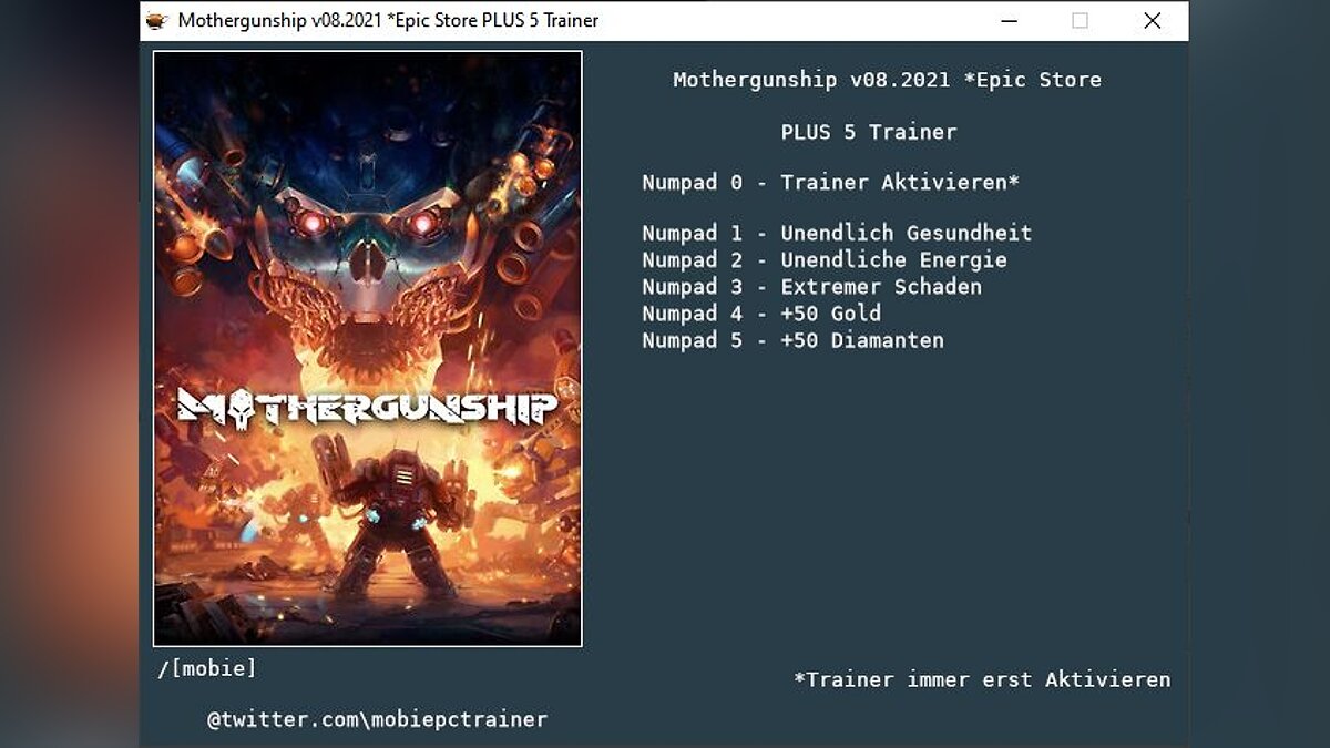 Mothergunship — Trainer (+5) [EPIC: 08.2021]