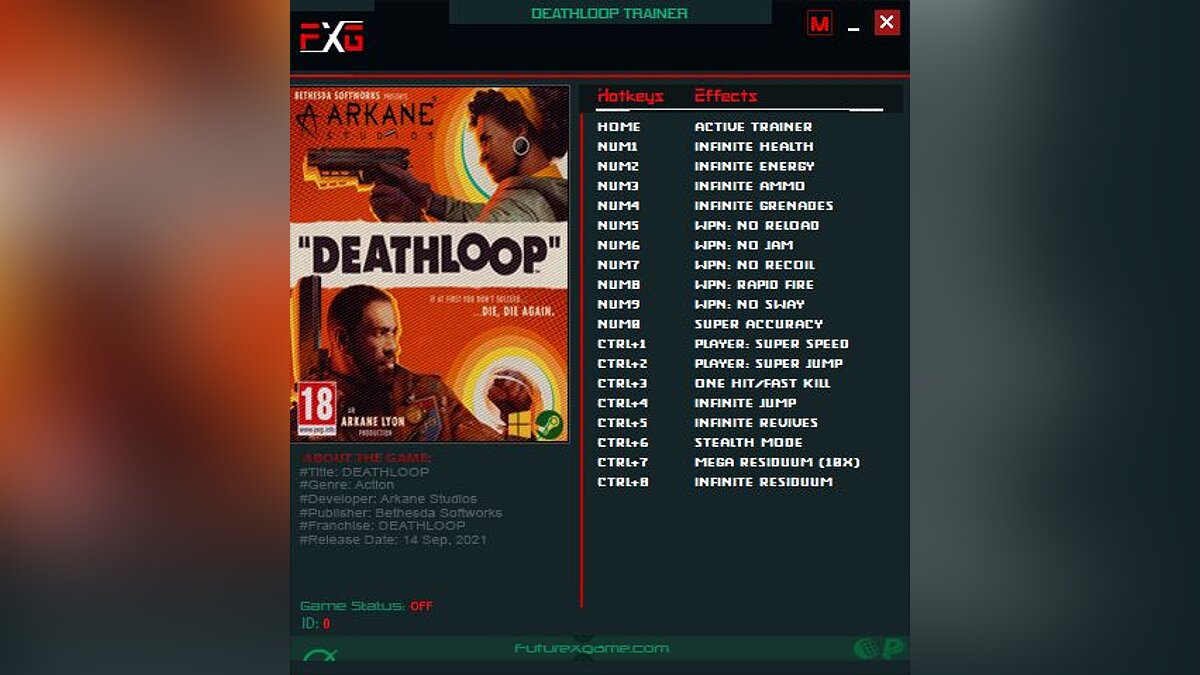 Deathloop — Trainer (+18) [1.708.0.34]