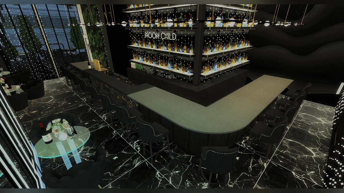 The Sims 4 — Бар-ресторан Moon Child CC