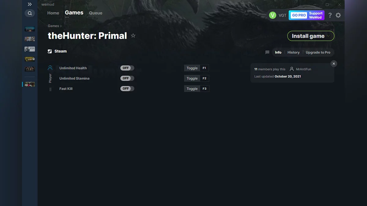 theHunter: Primal — Trener (+3) od 20.10.2021 [WeMod]