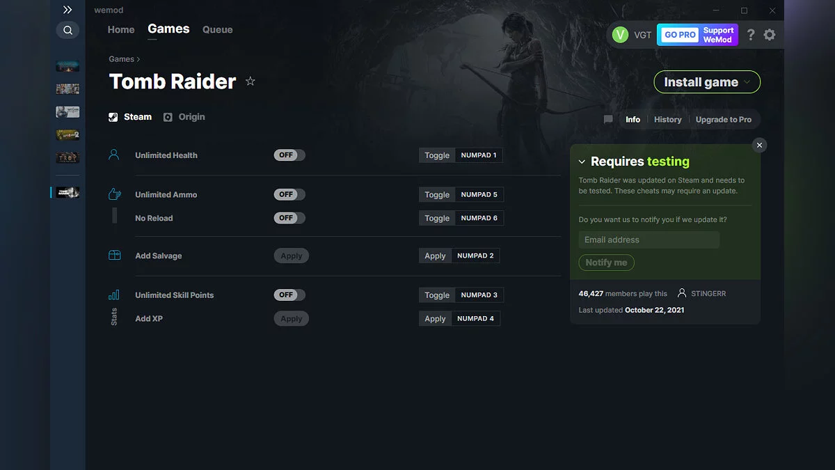 Tomb Raider — Entrenador (+6) del 22/10/2021 [WeMod]