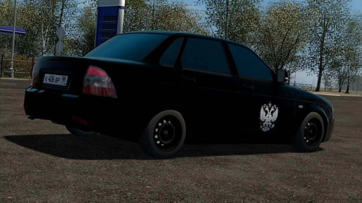 City Car Driving — Lada 2170 (Priora) Black Edition