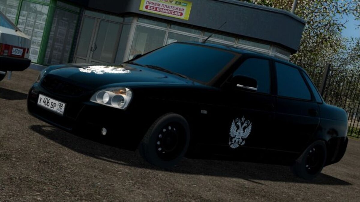 City Car Driving — Lada 2170 (Priora) Black Edition