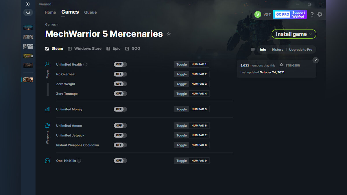 MechWarrior 5: Mercenaries — Trainer (+9) from 10/24/2021 [WeMod]