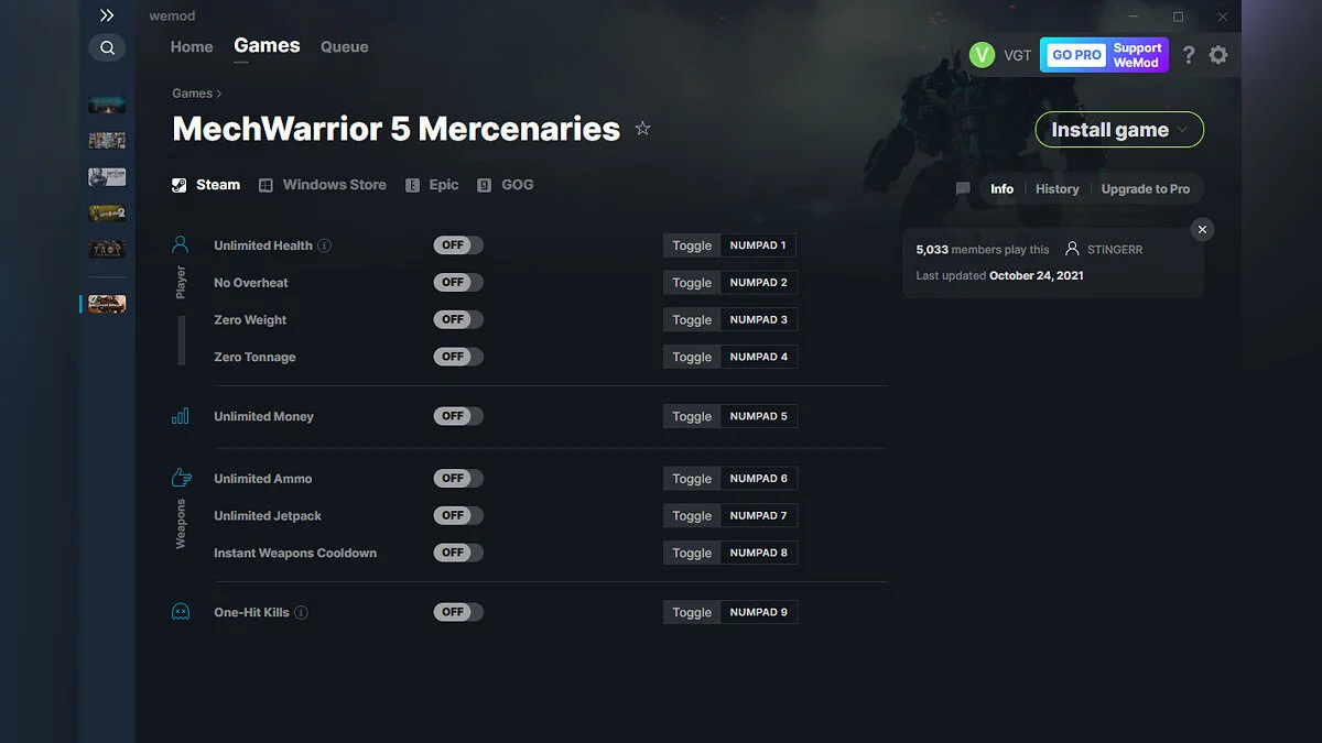 MechWarrior 5: Mercenaries — Trainer (+9) from 10/24/2021 [WeMod]